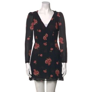 Reformation floral print long sleeve mini dress size S / 2